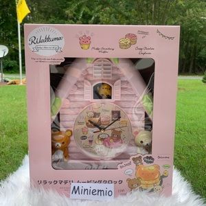 San-X Rilakkuma Deli Moving Pink Colored Clock